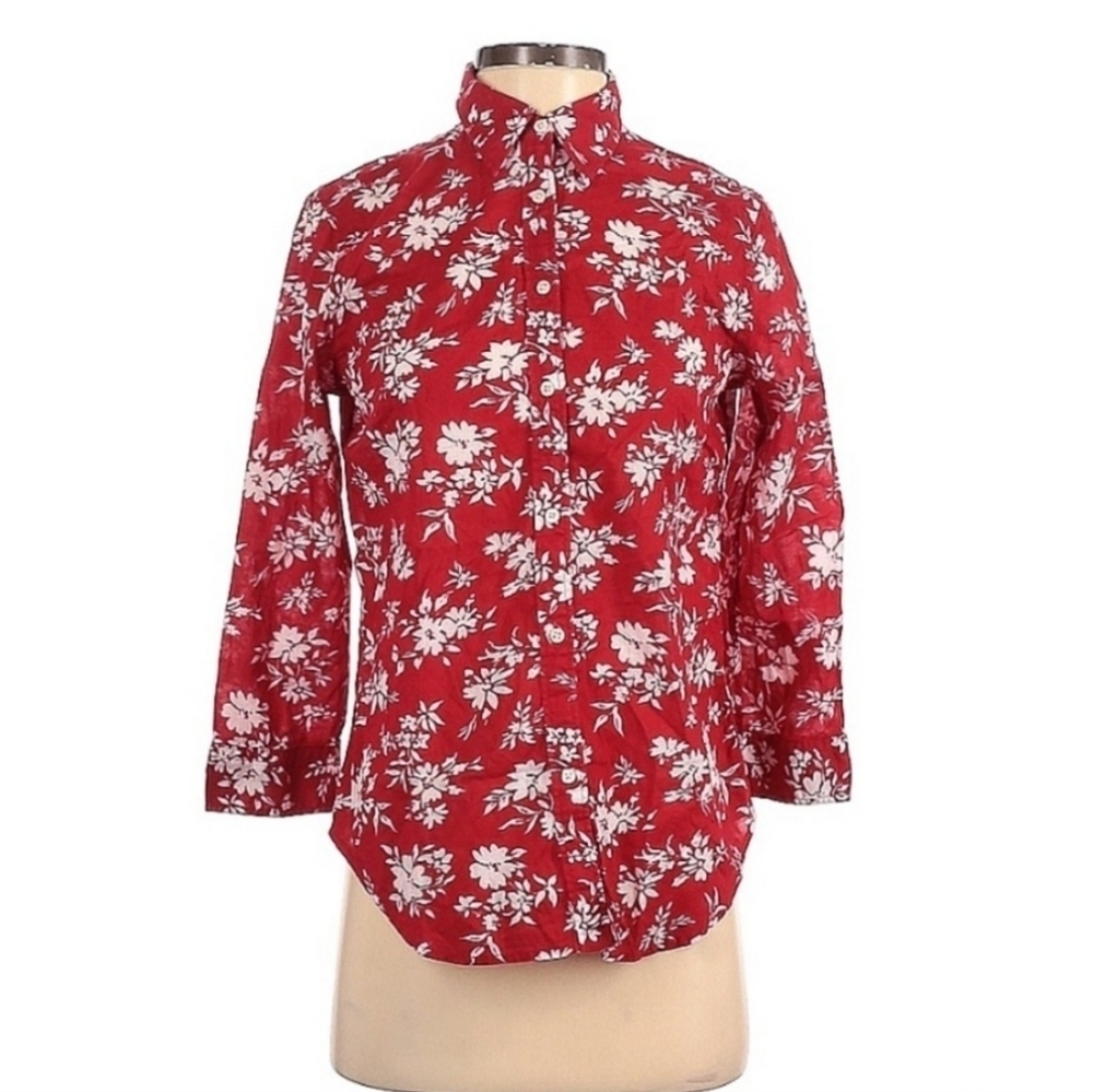 Lauren Ralph Lauren Hawaiian Button Down Shirt Size XL